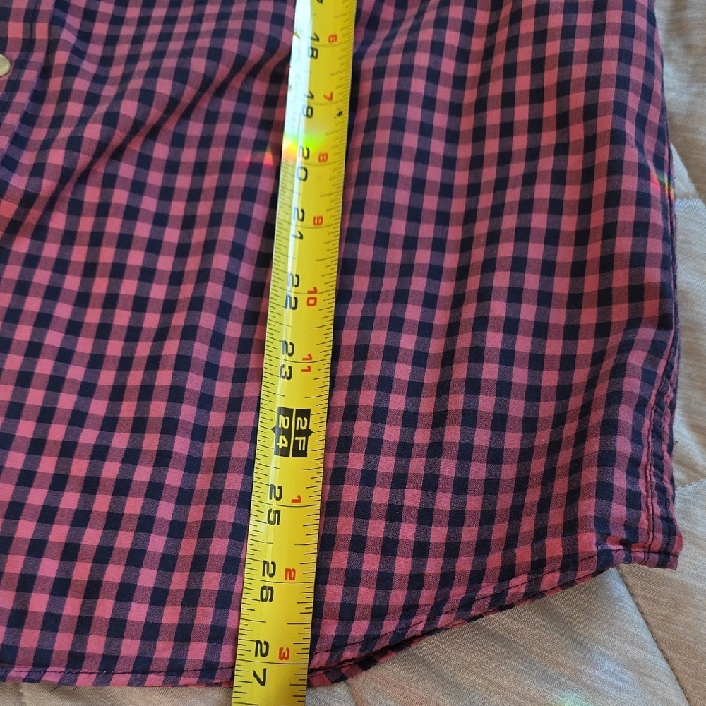 UNTUCKit Men's Pink Navy Checkered Shirt Large Slim * - Picture 7 of 11